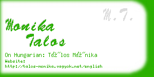 monika talos business card